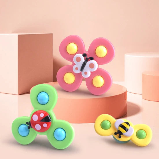 Sugkoppssnurrleksakset med 3 delar - SpinFun