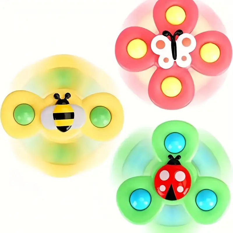 Sugkoppssnurrleksakset med 3 delar - SpinFun