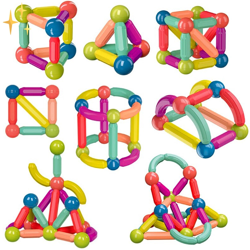 64-Bitar Magnetiska Byggblock - Creatix