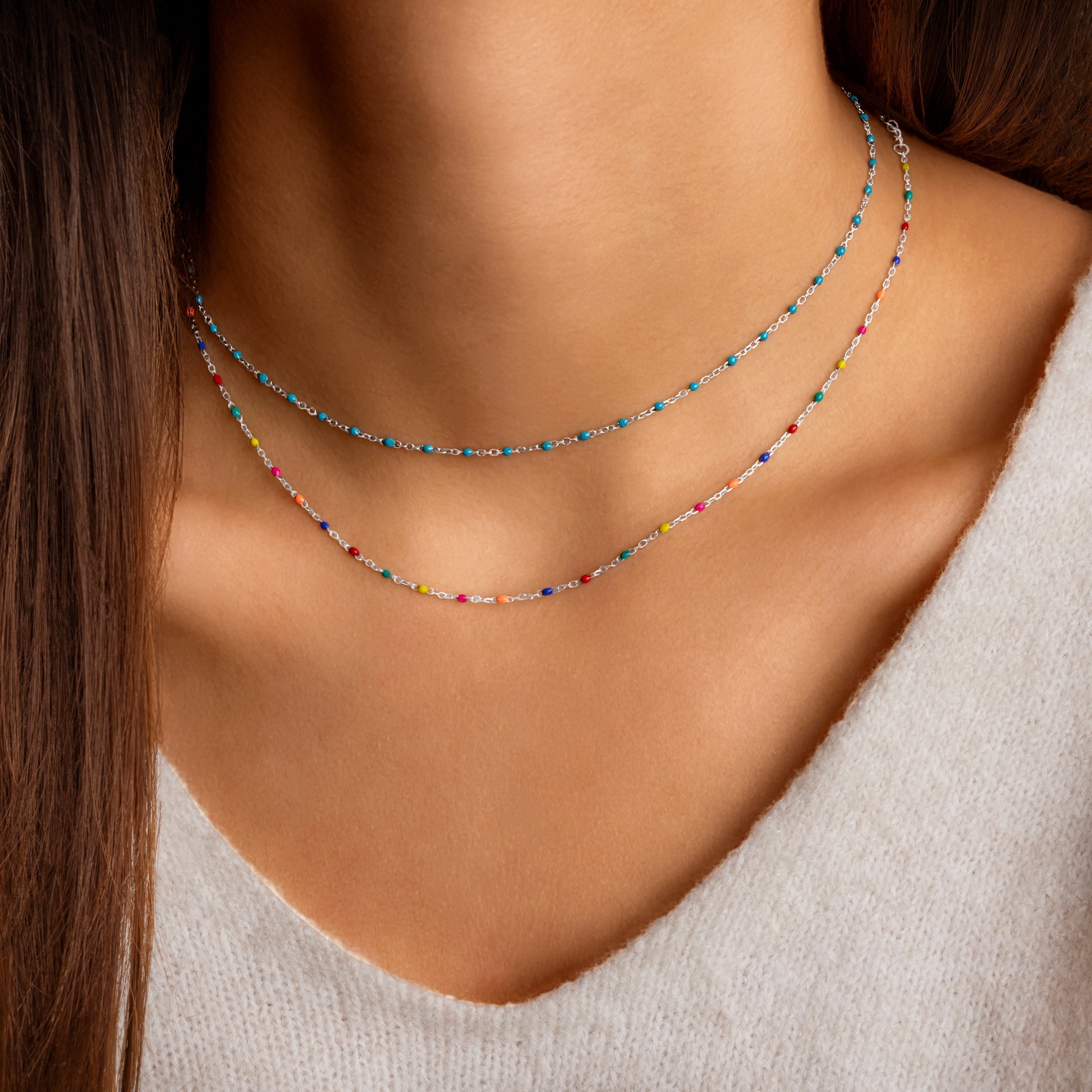 Stilig Regnbågs Halsband – Iris