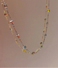 Fint Guld/Silver Halsband med Färgglada Stenar – Ivy