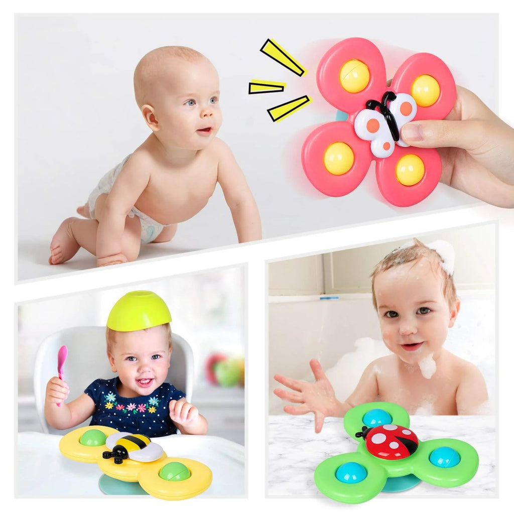 Sugkoppssnurrleksakset med 3 delar - SpinFun