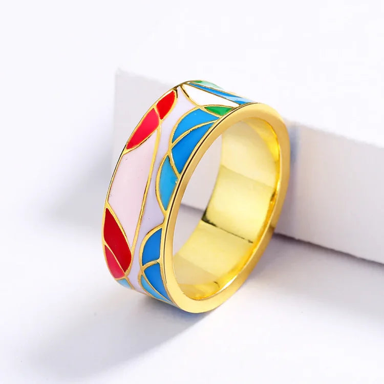 Klassisk Emalj Zirkonia Ring – Nadia