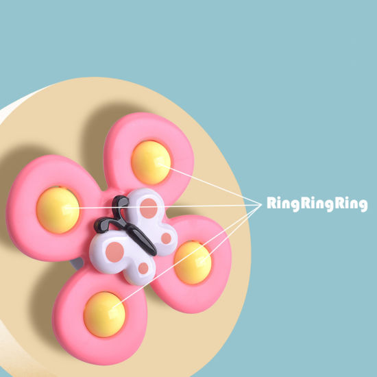 Sugkoppssnurrleksakset med 3 delar - SpinFun