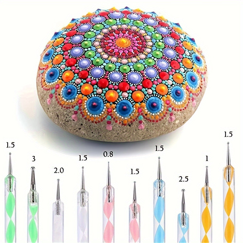 Mandala Dotting Verktyg Set – För Kreativa Målningar och Stenkonst
