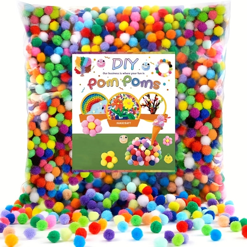 DIY Pom Poms Set – 2000 Bitar för Kreativa Hantverksprojekt