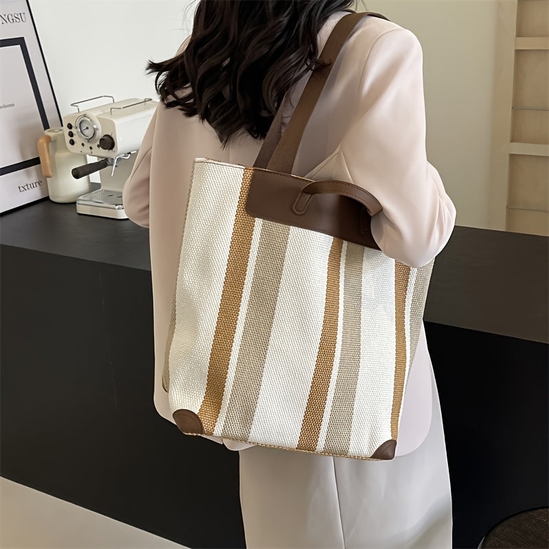 MetroStripe Casual Tote – Funktionalitet och Design