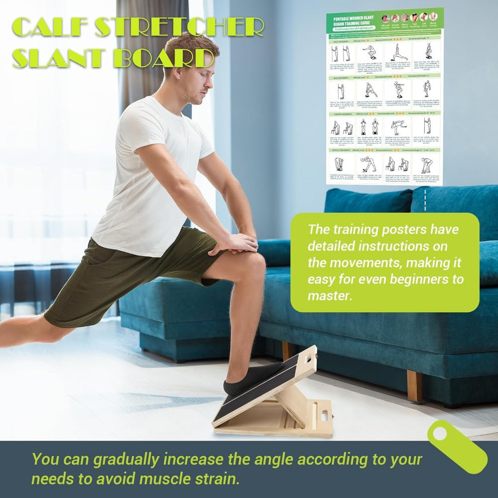 Pro Calf Stretch Board – Justerbar och Bärbar för Optimal Stretch