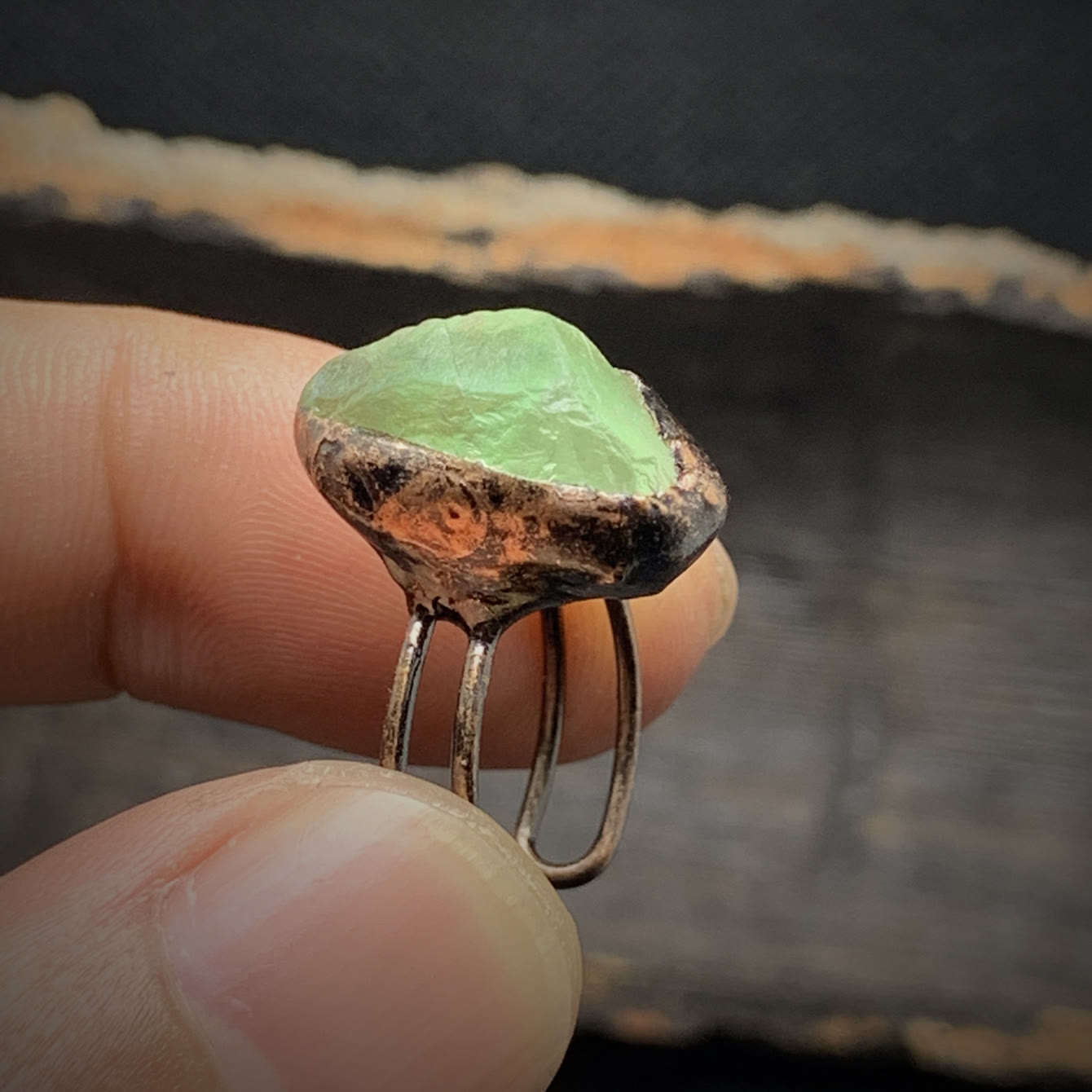 Naturlig råsten födelse ring – Selina