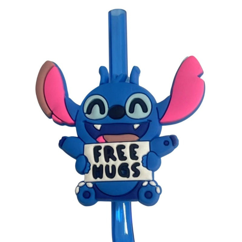 Stitch Återanvändbar Sugrör Set – 16 Färgglada Sugrör för Fester och Födslar
