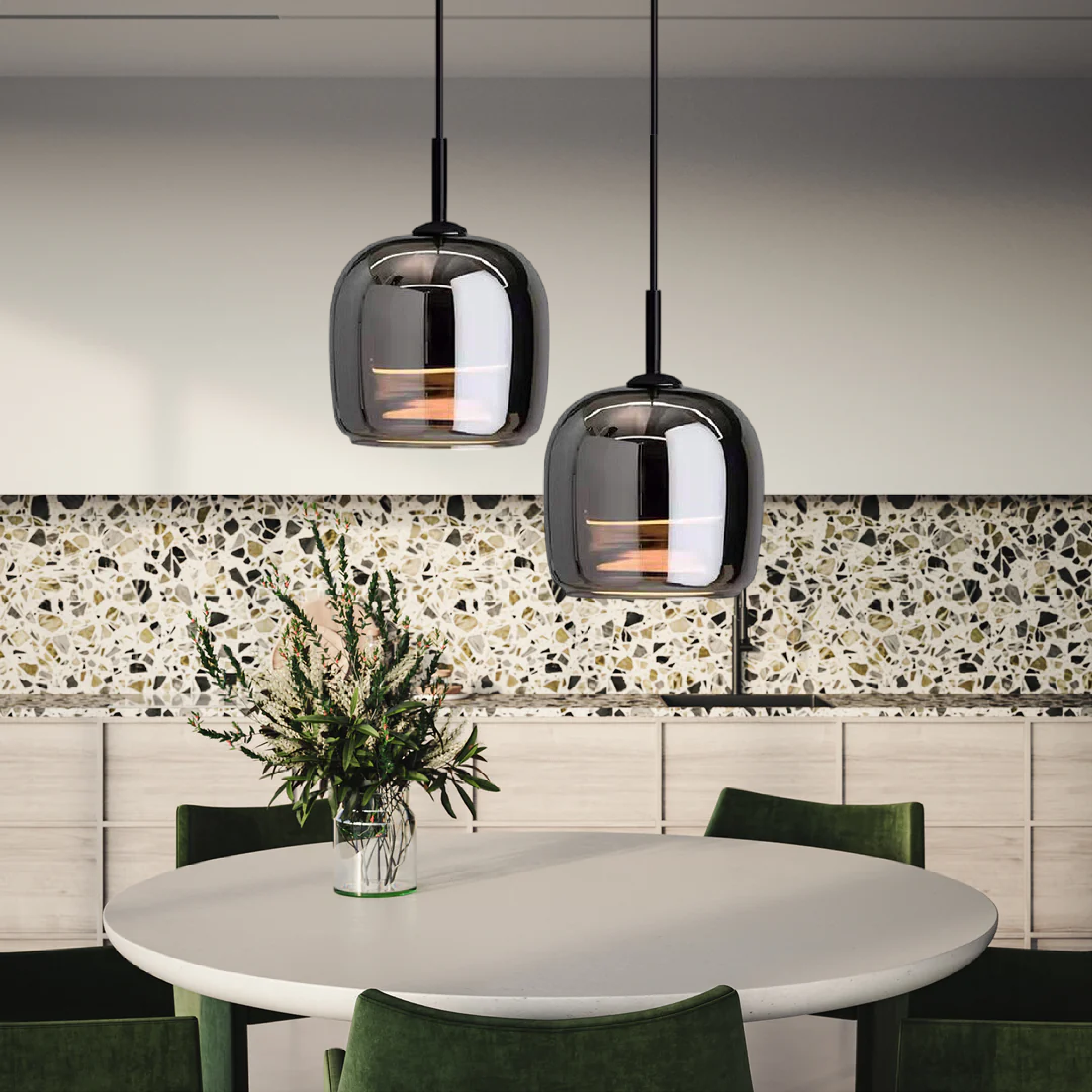 Modern Glaspendellampa - Skandinavisk Design