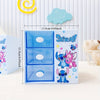 Disney Stitch Tecknad 3-Fack Förvaringslåda – Multifunktionell Organisatör för Skrivbord, Smycken och Leksaker