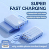 Ultimat Bärbar Power Bank 10000mAh - Snabbladdning med Inbyggda Kablar