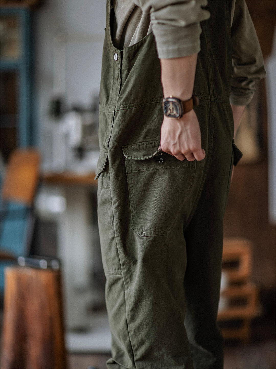 Overall - WorkFit - Casual Stil - Bekväma Fickor