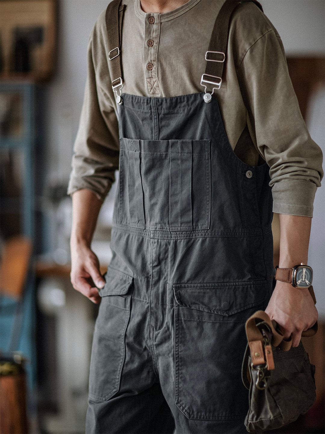 Overall - WorkFit - Casual Stil - Bekväma Fickor