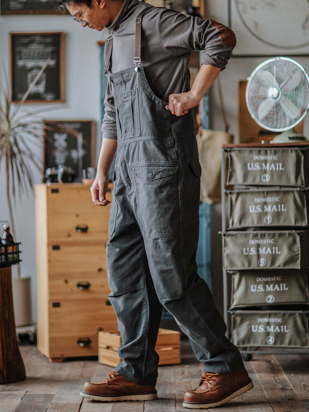 Overall - WorkFit - Casual Stil - Bekväma Fickor