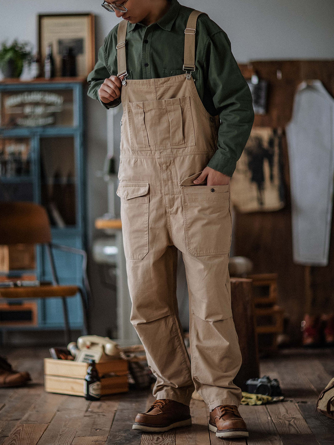 Overall - WorkFit - Casual Stil - Bekväma Fickor