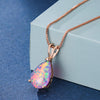 Minimalistisk Drop Opal Hänge Halsband – Selina