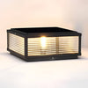 Modern LED Utomhus Stolplampa - Ribbat Glas