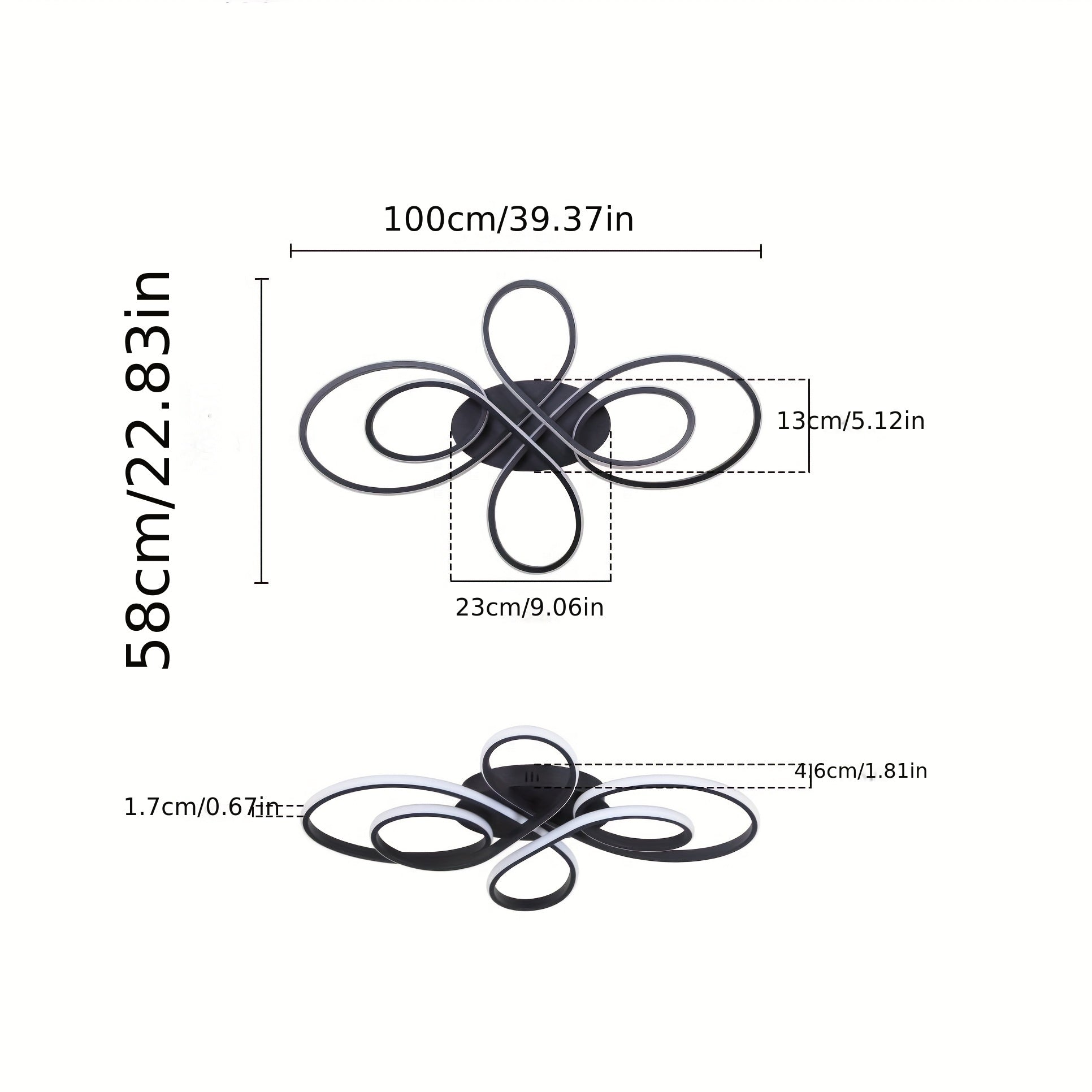 LED Taklampa 90W – Stor Diameter och Dimbar