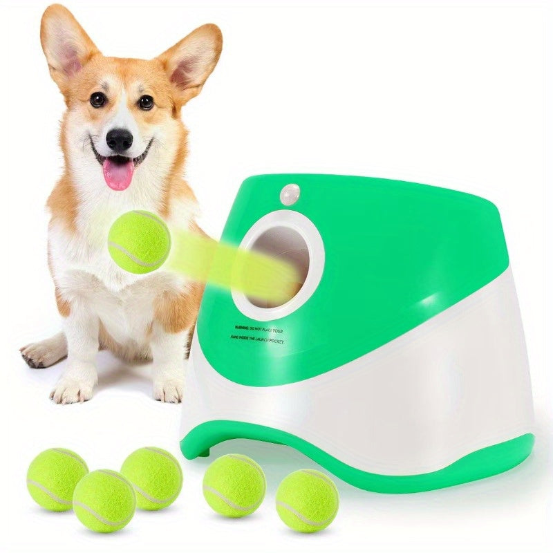FetchMaster Pro – Interaktiv Automatisk Hundbollskastare med USB-laddning