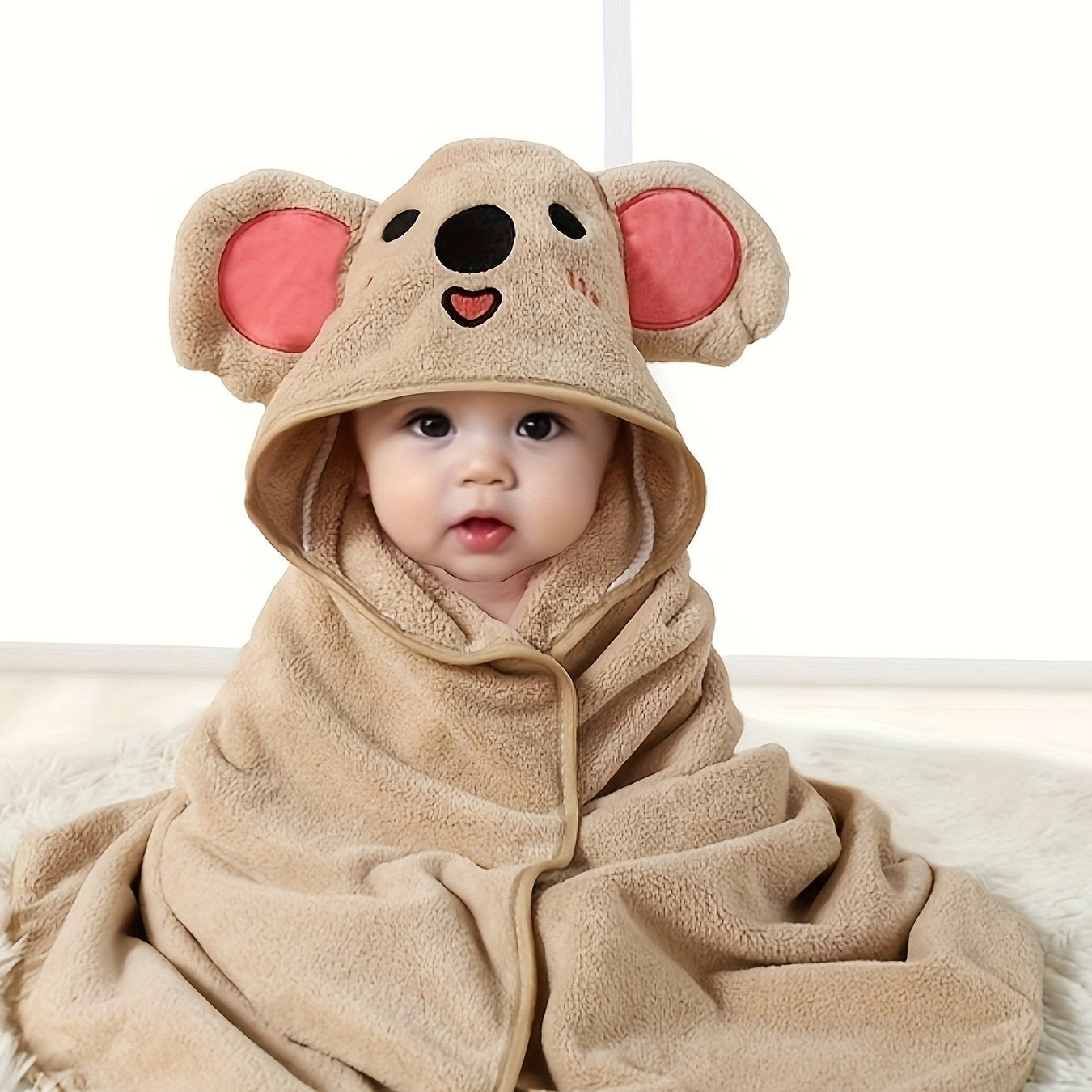 SnuggleSoft Baby Hooded Towel – Snabbtorkande & Ultra Mjuk