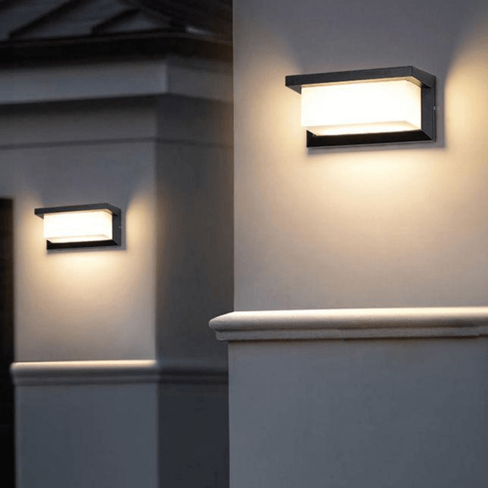 Modern Utomhusvägglampa Svart-Vit - Trädgårdsbelysning