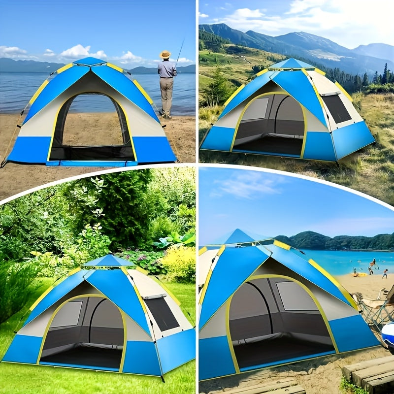Snabbinstallation 4-personers campingtält – Andningsbart och vindskyddande skydd