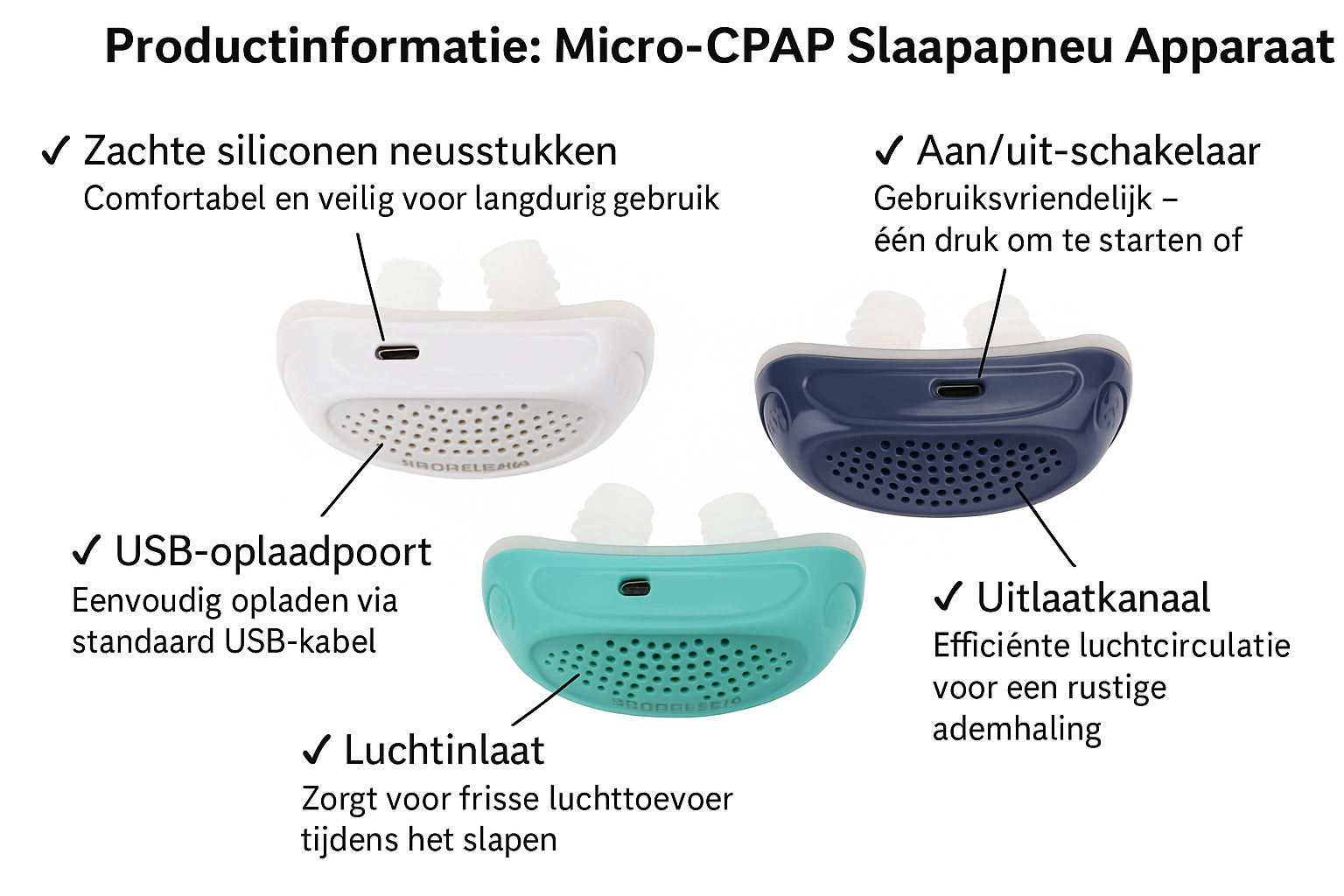 Micro-CPAP Sömnapné Apparaten – Idealisk för Resor