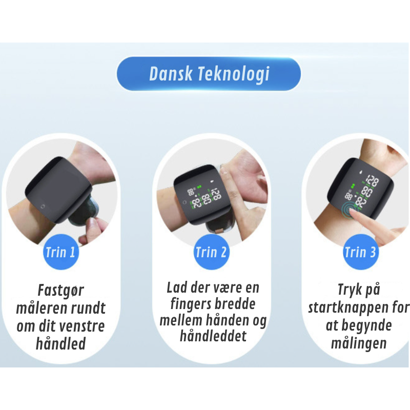 Handledsbloodtrycksmätare – LED-display & Automatisk Mätning