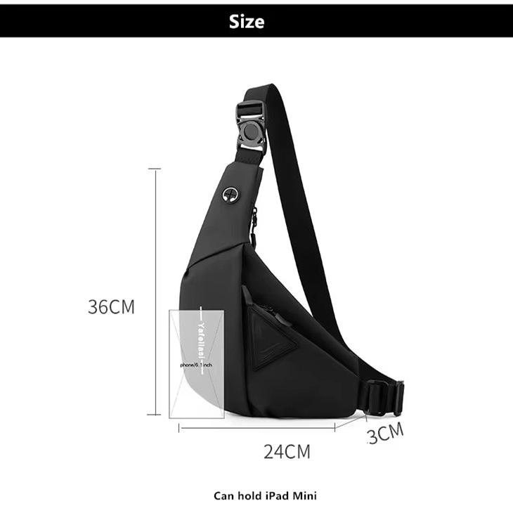 Herren Crossbody Väska - Kompakt Lätt Sling Design