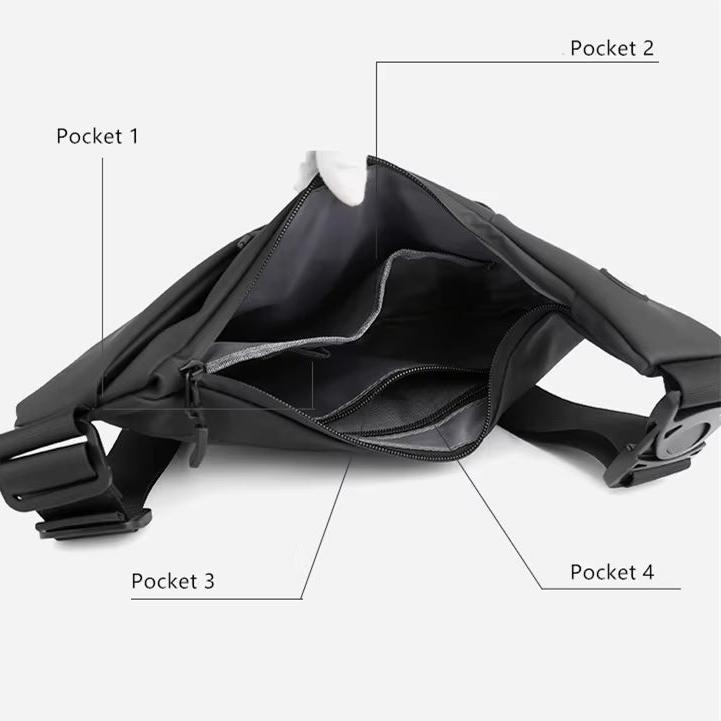 Herren Crossbody Väska - Kompakt Lätt Sling Design