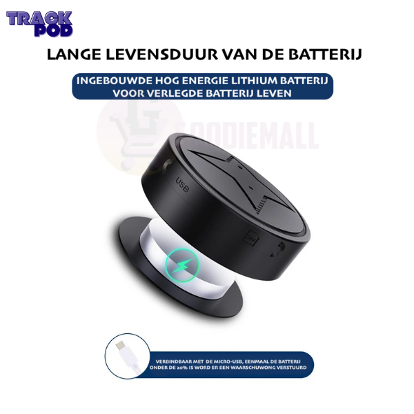Magnetiska GPS-tracker - Realtidsuppföljning - Säker för Fordon