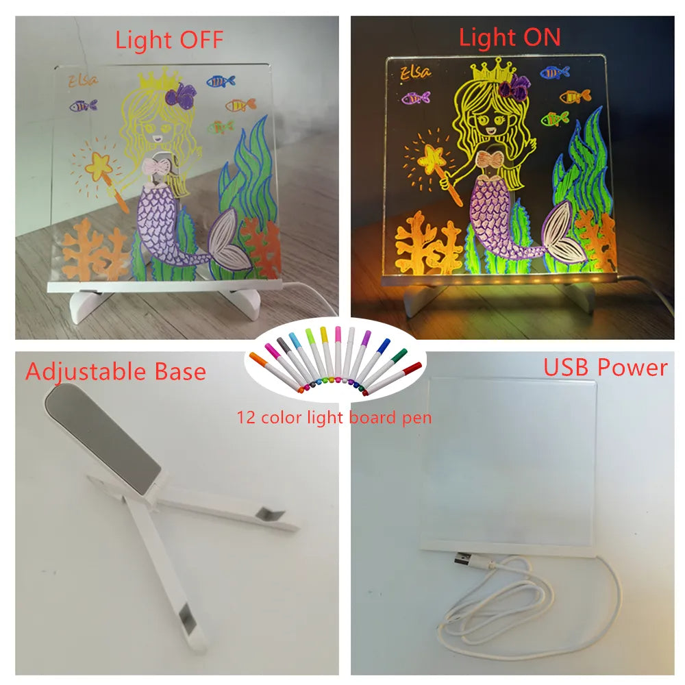 Tekenlicht - Kreativ LED Rita Bord - Barn