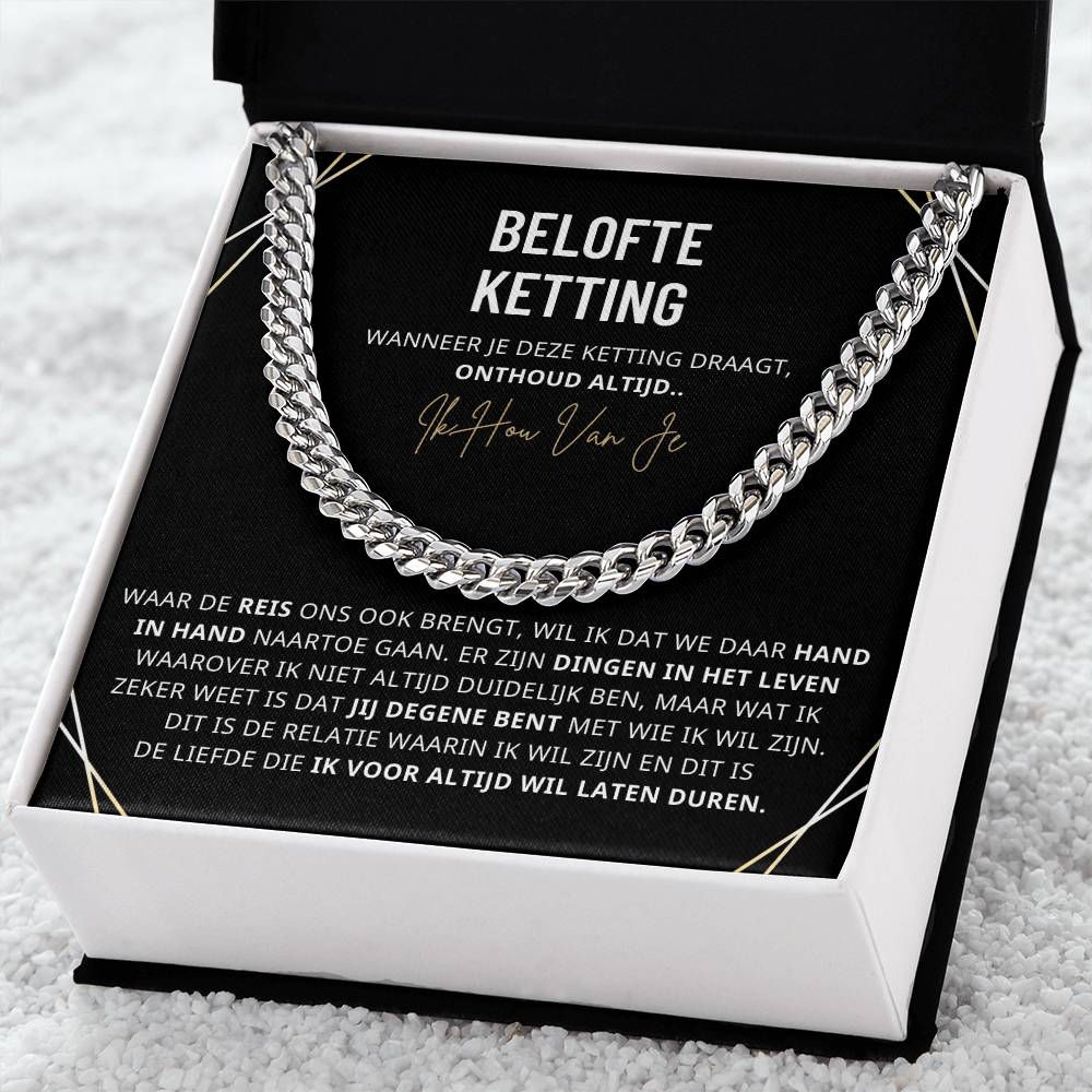 Till Min Man - Högkvalitativ Cuban Chain Halsband 18K Förgyllt