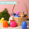 Plush Easter Eggs with Mini Animals for Children – 12 Delars Överraskningsägg Set