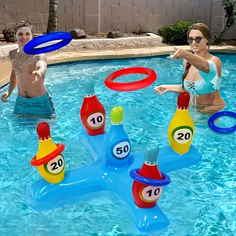 Uppblåsbar Vatten Bowling Set – Roligt Poolspel för Alla