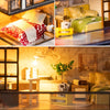 Miniatyrvilla 3D Pusselkit – Handgjord Modell med LED-belysning och Detaljerat Inre