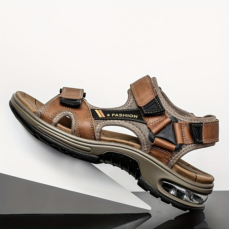 Premium Herrläder Strand Sandaler – Justerbara och Stötdämpande