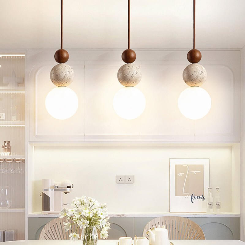 Modern Hänglampa i Travertin - Enkelt Design