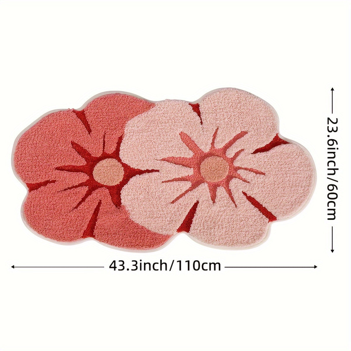Fluffig Blomsterbadmatta – Absorberande och Mjuk för Extra Komfort
