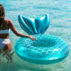 Uppblåsbar Pool Float i Sjöjungfruskal – Ergonomisk Design med Kudde
