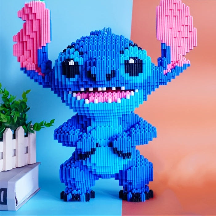 Stitch 3D Byggpussel – Färggod och Detaljerad Modell för Kreativa Byggare