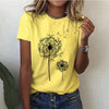 Sommar T-shirt Dam | Korta Ärmar | Rund Hals