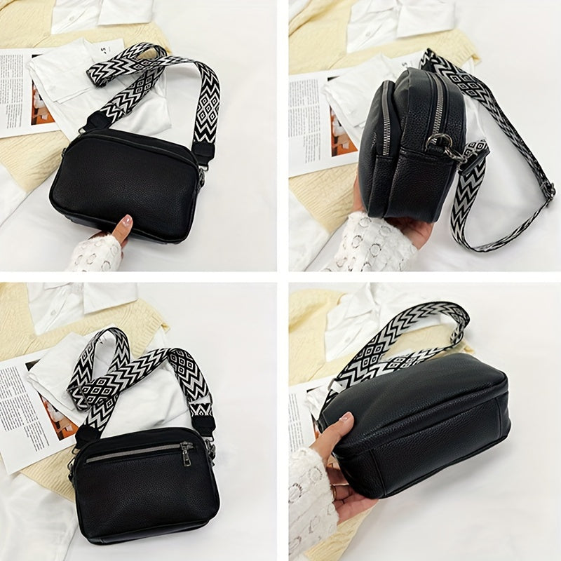 Moderna Crossbody-väska för kvinnor – Avslappnad axelväska med geometrisk design