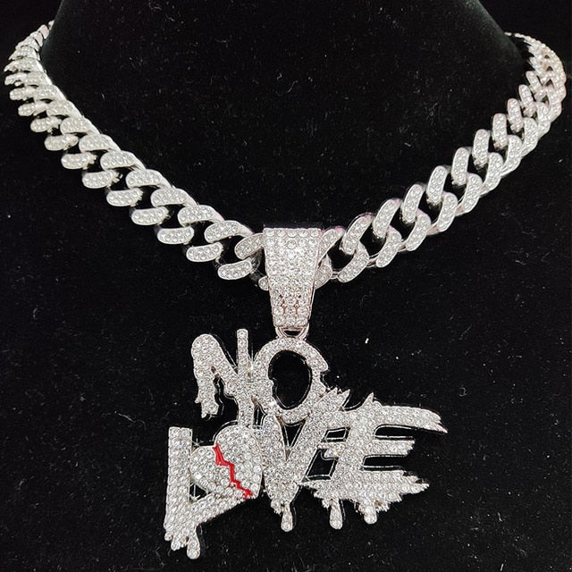 Sterling Mystique | Hip Hop Kubanska Kedjor NO LOVE Halsband