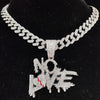 Sterling Mystique | Hip Hop Kubanska Kedjor NO LOVE Halsband