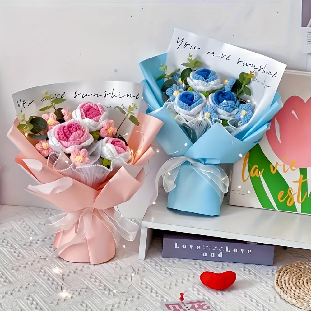 Handgjord Virkad Blomsterbukett – Den Perfekta Gåvan för Mors Dag