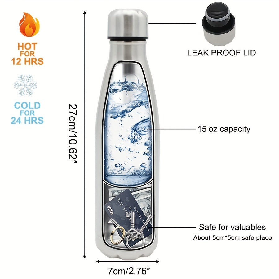 SafeHydrate Vattenflaska – Innovativ med Dold Fack för Värdesaker