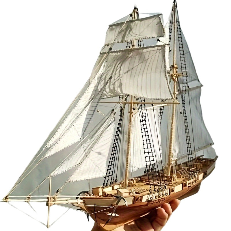 Klassisk Träsegelskepp Modell – Detaljerad 3D Pussel för Skeentusiaster